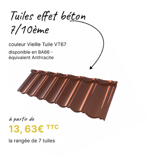 tuiles béton en aluminium